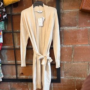 Magaschoni Beige Tie-Waist Cardigan